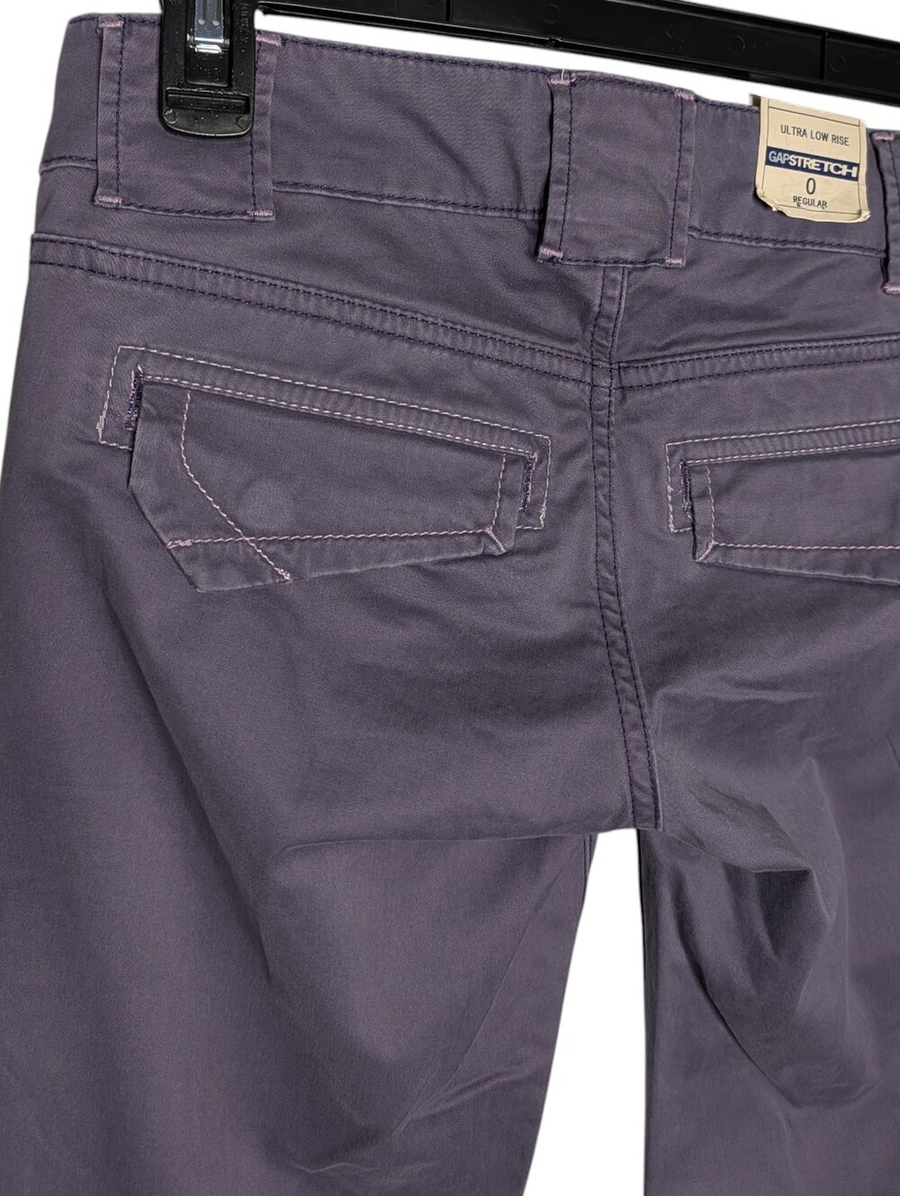 Gap Women's Size 0 Work Pants Grey Pink y2k Gorpcore Light Grunge Light Low Rise